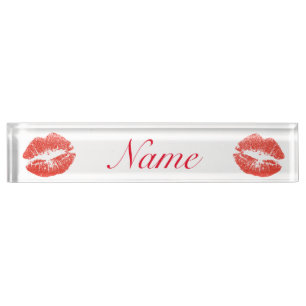 Kissing Red lips Thunder_Cove Nameplate