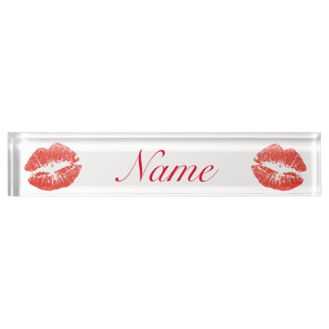 Kissing Red lips Thunder_Cove  Nameplate (Front)