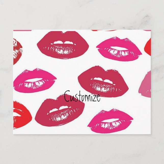 Kissing Red lips Thunder_Cove Postcard (Front)