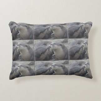 Kissing River Otters Decorative Cushion