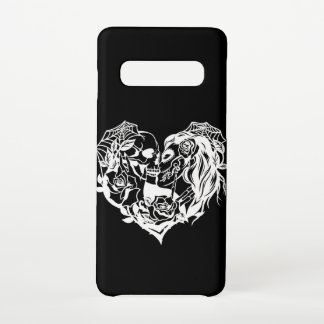 Kissing Skulls Black and White Sugar Skull Samsung Galaxy Case