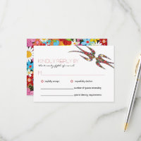 Kissing Swallows & Colourful Spring Flowers Weddin