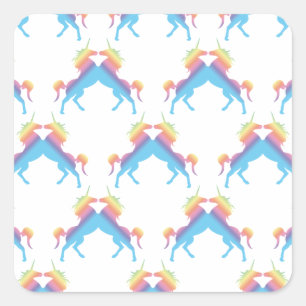 Kissing Unicorns Square Sticker