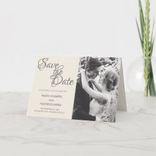 Kissing wedding couple in monochrome card
