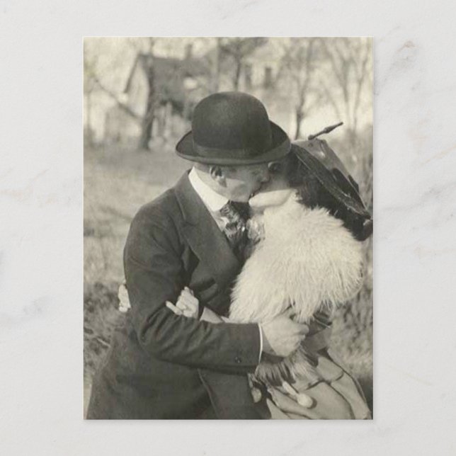 kissing with fur postcard (Front)