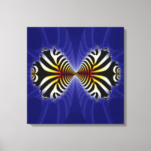 Kissing Zebra Fish Abstract on Wrapped Canvas