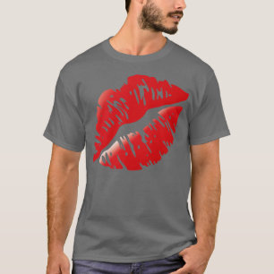 KissLip Print Lipstick Mark T-Shirt