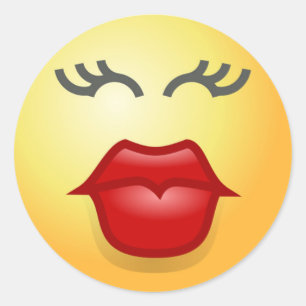 KISSY FACE CLASSIC ROUND STICKER