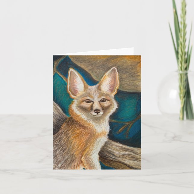 Kit Fox greeting card  (Front)