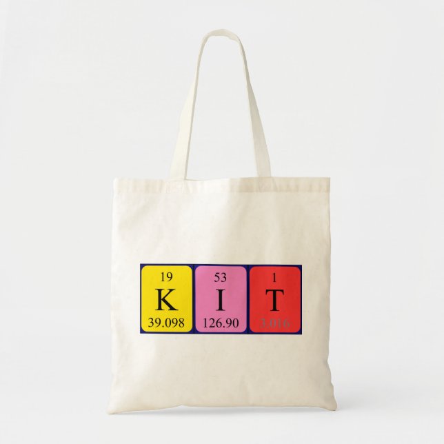 Kit periodic table name tote bag (Front)