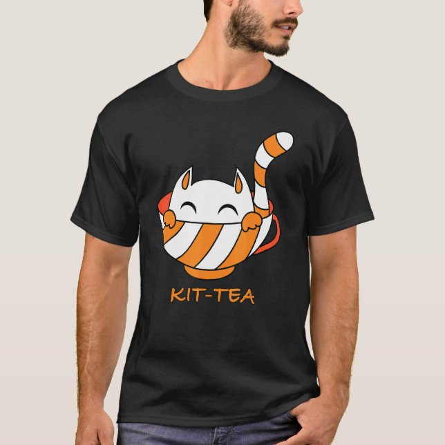Kit Tea Cat  Cute And  Cat 7 T-Shirt (Front)