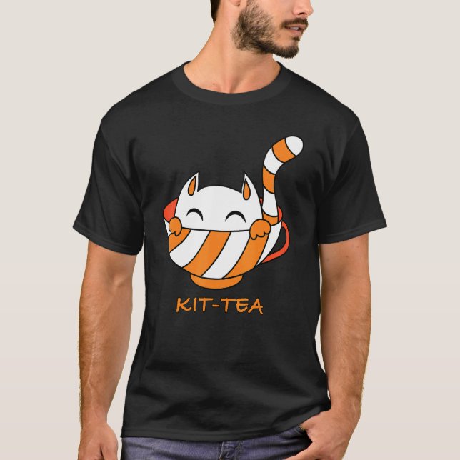 Kit Tea Cat  Cute And  Cat 7 T-Shirt (Front)
