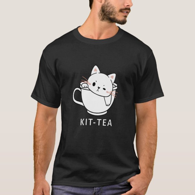 Kit Tea Cat Cute And  Cat Tea 2 T-Shirt (Front)