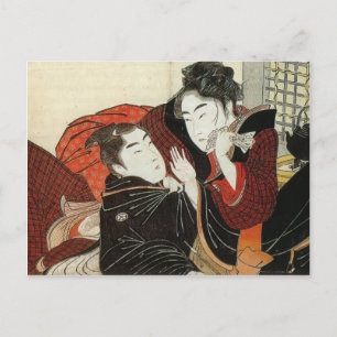 Kitagawa Utamaro: Scene from 'Poem of the Pillow' Postcard