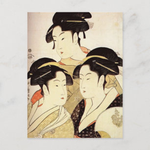Kitagawa Utamaro:Three Beauties of the Present Day Postcard