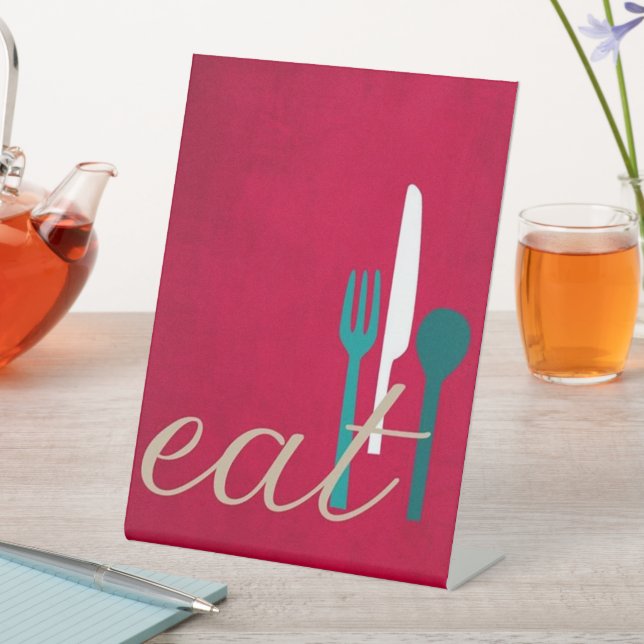  kitchan wall art print set  Pedestal Sign (In SItu)