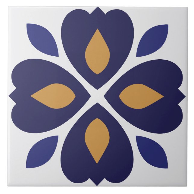 Kitchen accessories Mediterranean Portuguese blue  Tile (Front)