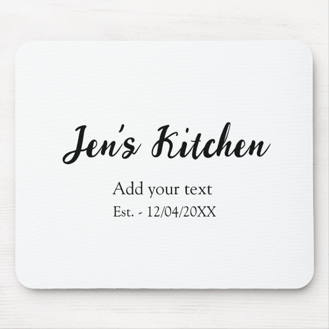 Kitchen add name year add your text name custom th mouse pad (Front)