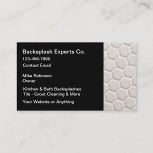 Kitchen And Bath Backsplash Construction Business Card