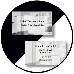 Kitchen And Bath Remodeling Construction Business Card