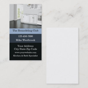 Kitchen And Bath Remodeling Modern Business Card