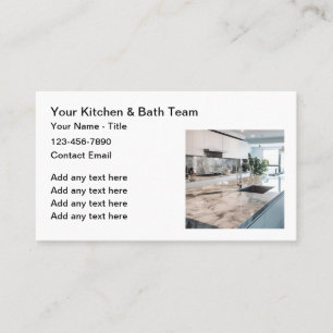 Kitchen And Bath Remodeling Services Business Card