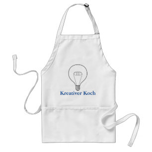 Kitchen apron Creative Chef Blue Text