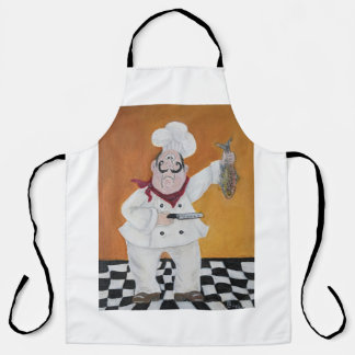 kitchen apron fat little chef for man or woman