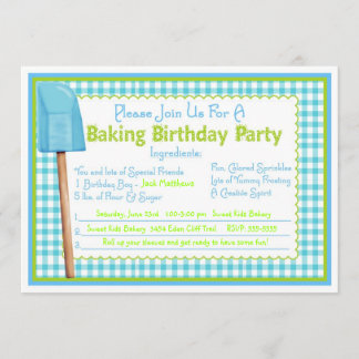 Kitchen Baking Birthday Invitations