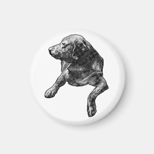 Kitchen Bell Cheer: Dotted Lab Magnet