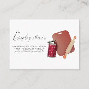 Kitchen Bridal shower - Display shower Enclosure Card