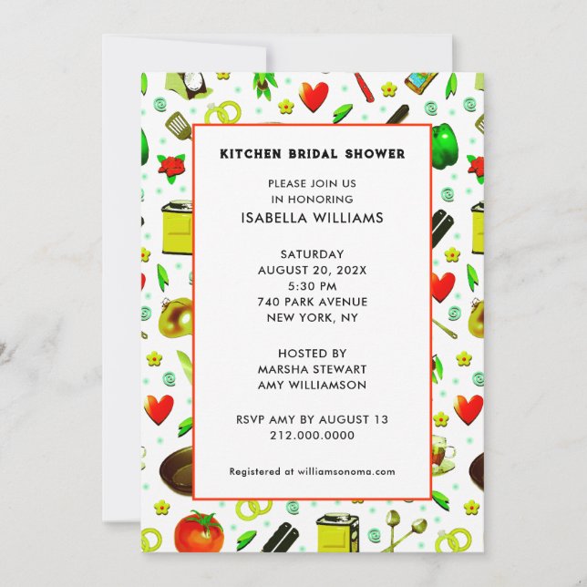 Kitchen Bridal Shower Invitation (Front)