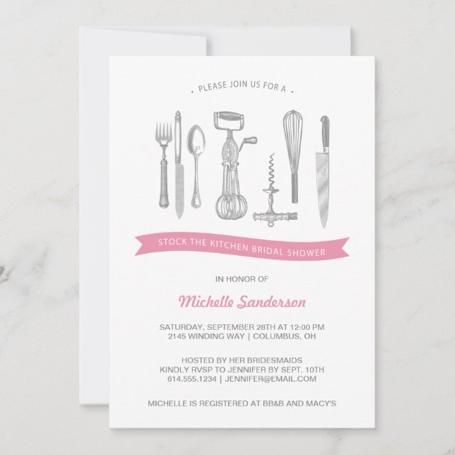 Kitchen Bridal Shower Invitation (Front)