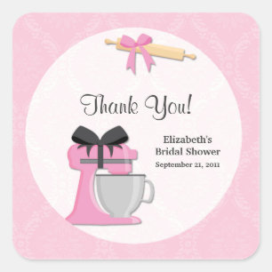 Kitchen Bridal Shower Thank You Stickers