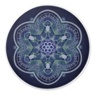 Kitchen Cabinet Knob ~ Kal Tuscan Knob Blue 01 ~