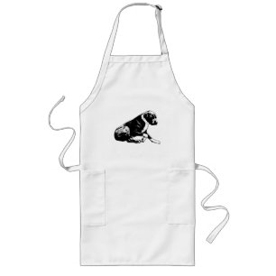 Kitchen calm, brindle focus long apron