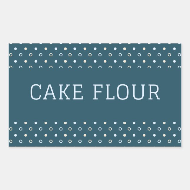 Kitchen canister label flour container sticker (Front)