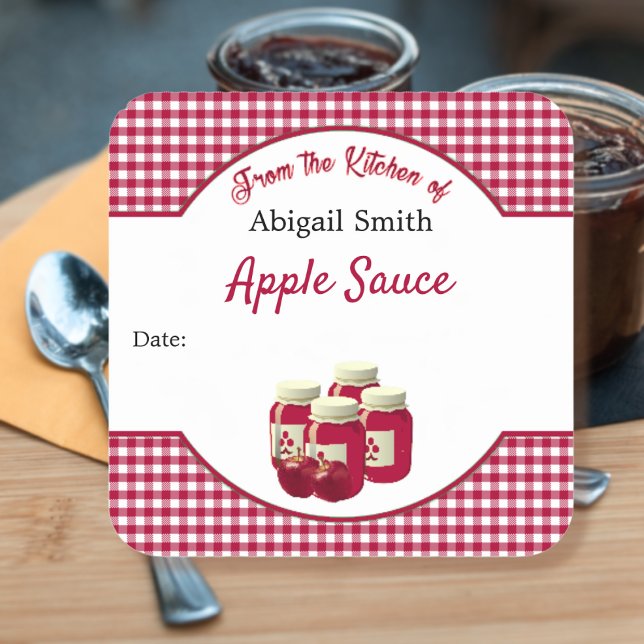 Kitchen Canning Apple Butter Square Sticker (Creator Uploaded)