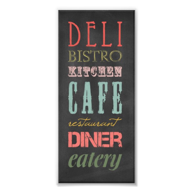 kitchen-chalkboard KITCHEN RESTAURANT DELI CAFE BI Photo Print (Front)