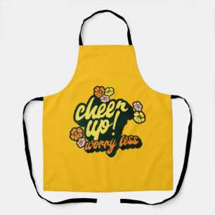 KITCHEN CHEER UP WORRY LESS APRON 