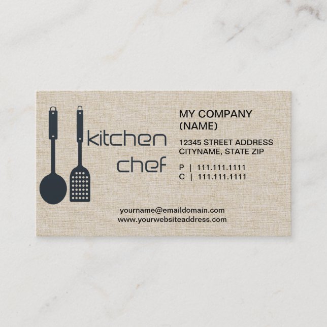 Kitchen Chef Business Card (Front)