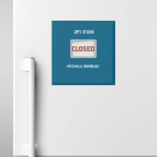 Kitchen Closed Funny Personalised  Magnet