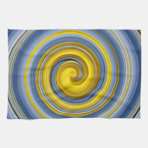Kitchen cloth yellow-blue spiral
