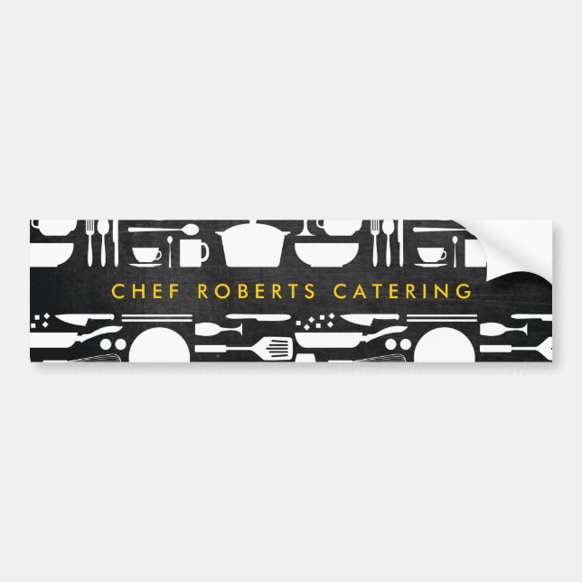 Kitchen Collage on Black Wood Bumper Sticker (Front)