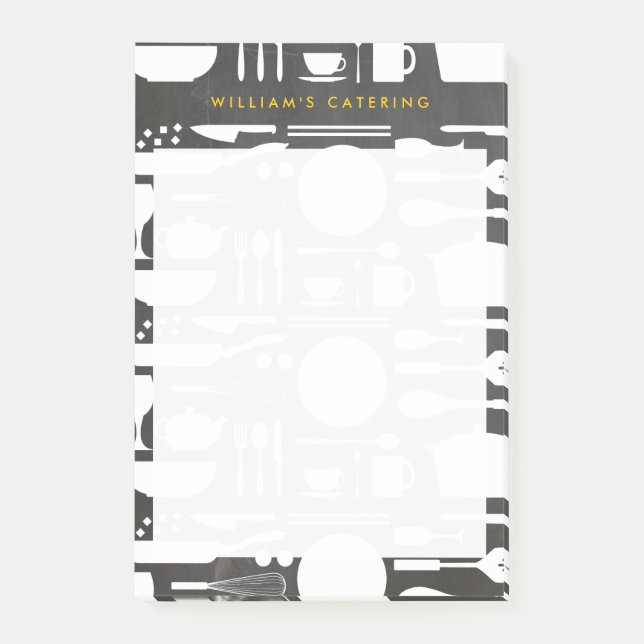 Kitchen Collage on Chalkboard Background Post-it Notes (Front)