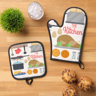 Kitchen Comfort: Felt Pot Holder & Oven Mitt Gift  Set
