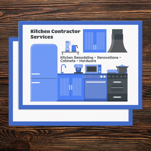 Kitchen Contractor Business Card (Kitchen Contractor Business Cards)