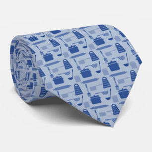 Kitchen Cook Restaurant Pastry Chef Baker Blue Tie