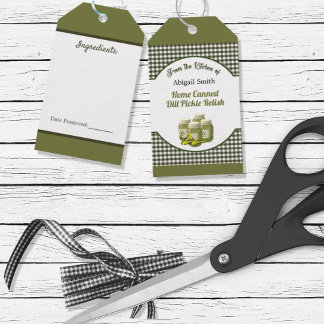 Kitchen Cooked Pickles and Relish Gift Tag