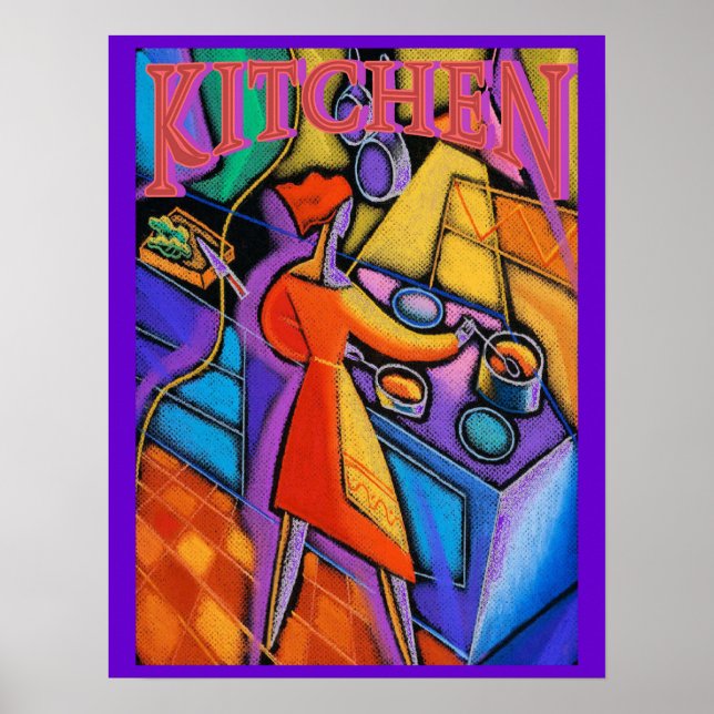 Kitchen Cooking Abstract Poster (Front)